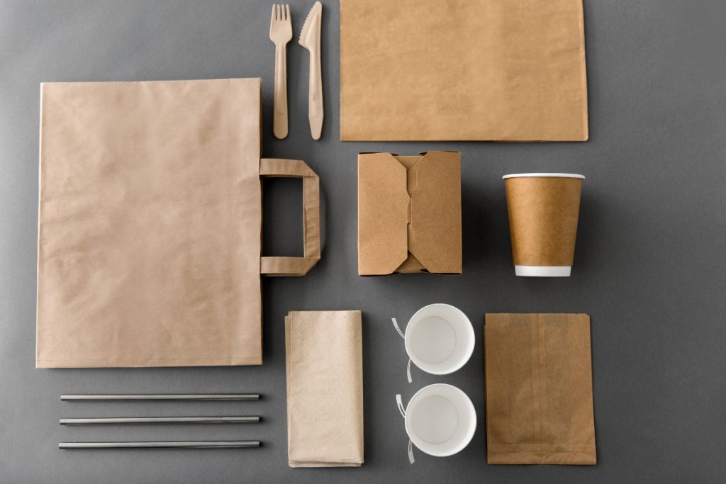 food packaging with paper